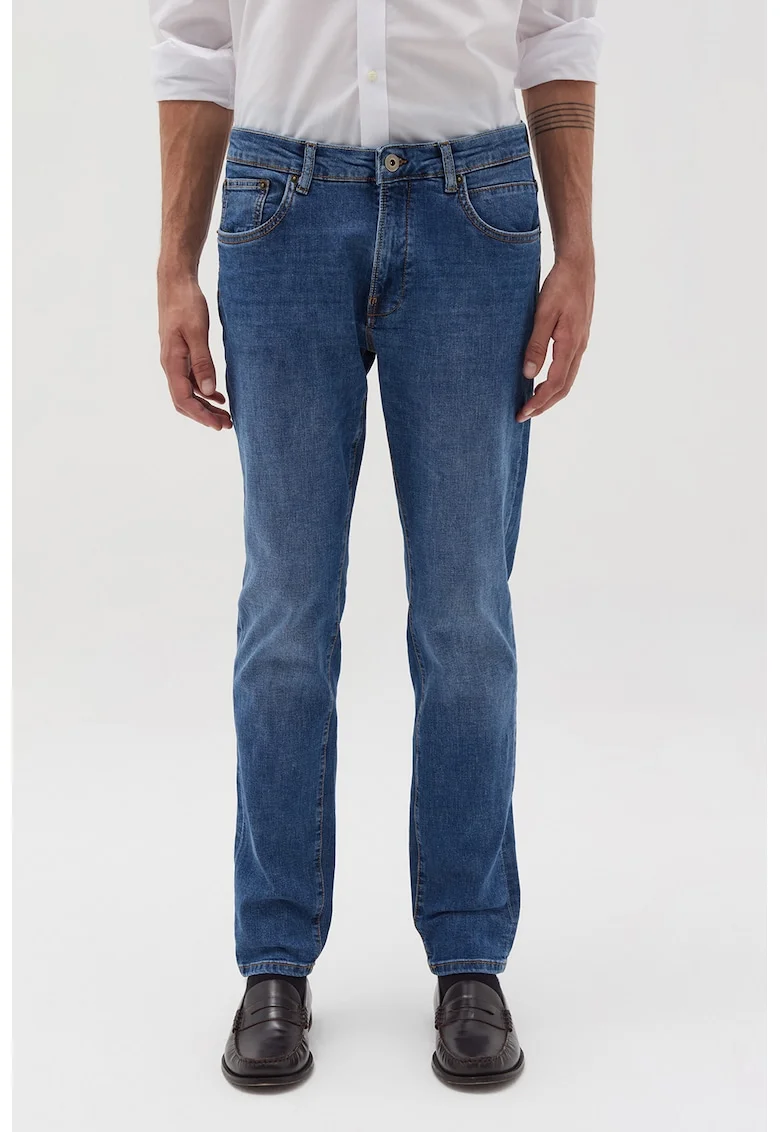 Blugi regular fit de bumbac, Albastru
