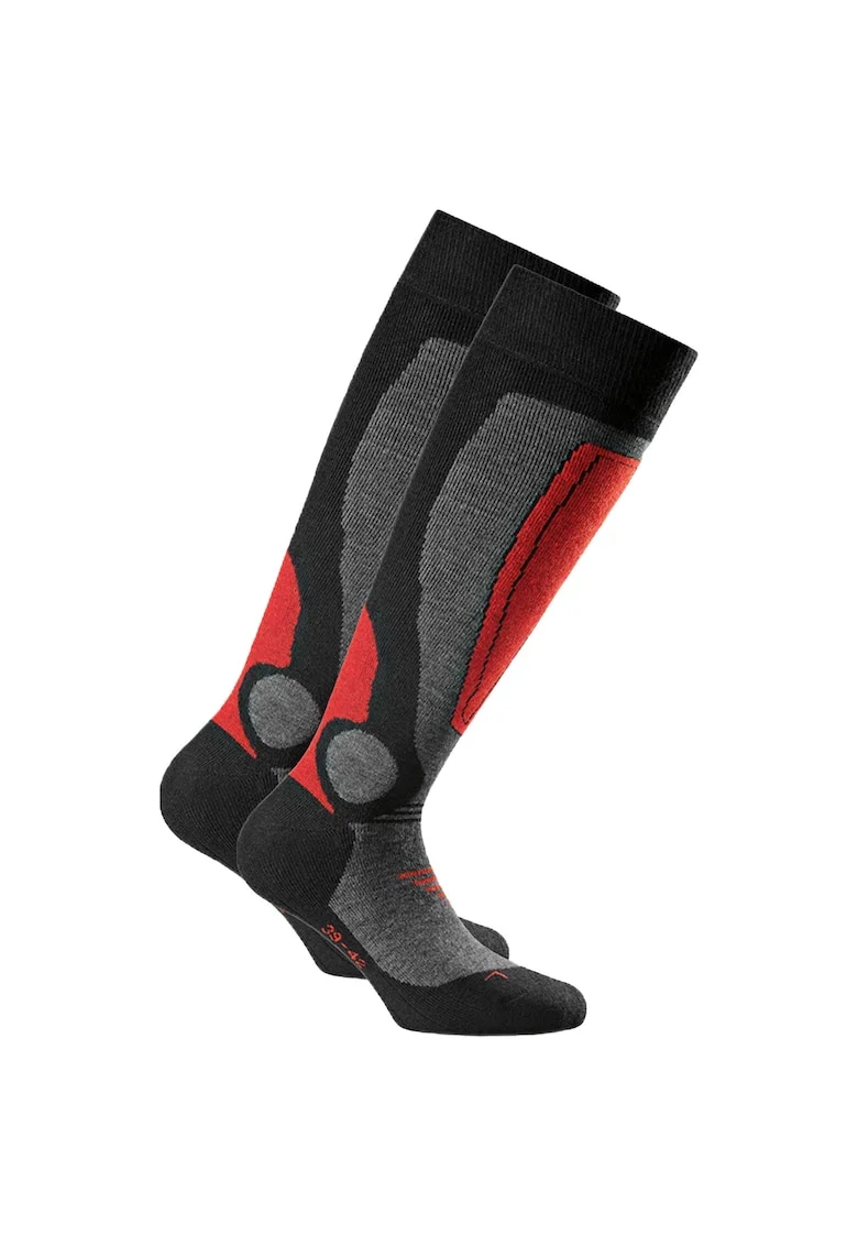 Rohner basi, Set de sosete unisex lungi pana la genunchi, pentru ski 174125 - 2 perechi, Gri antracit