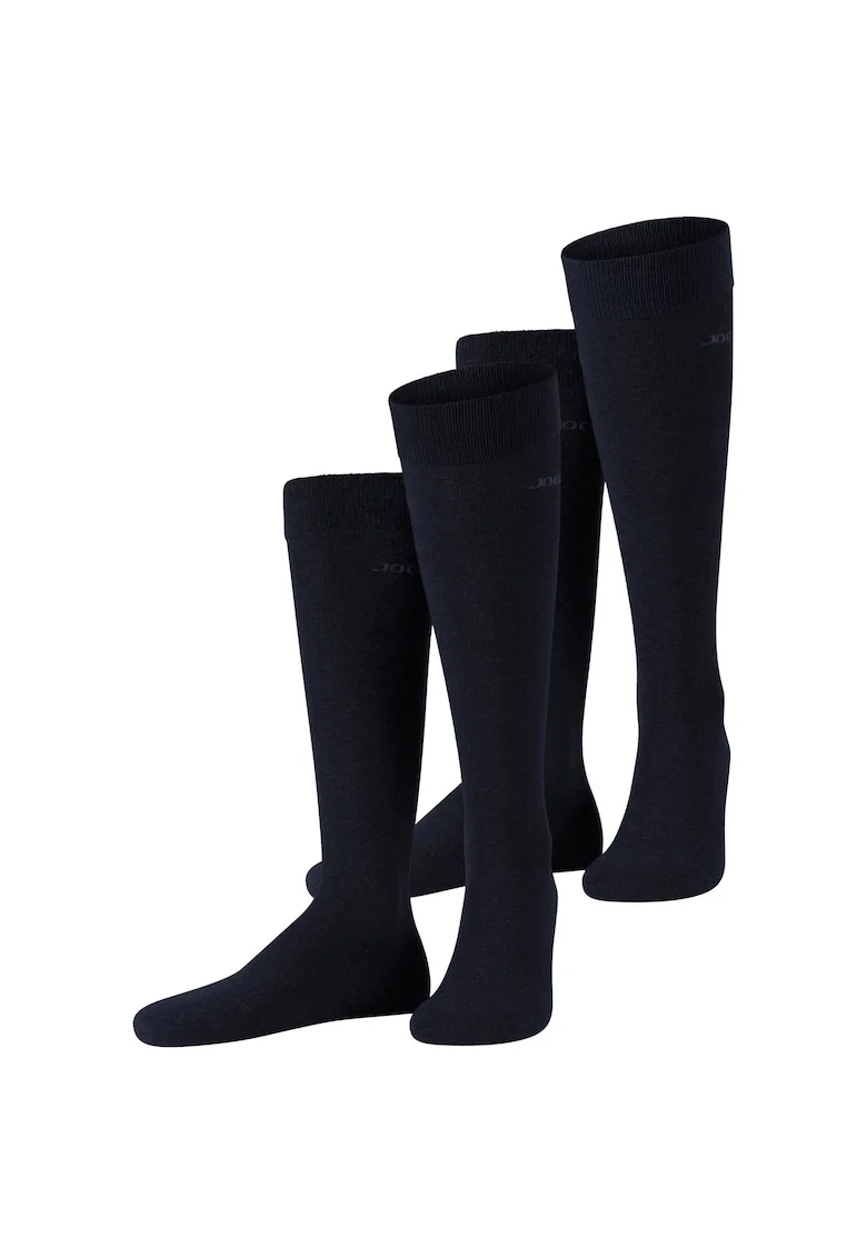 Set de sosete unisex lungi pana la genunchi - 2 perechi, Albastru inchis