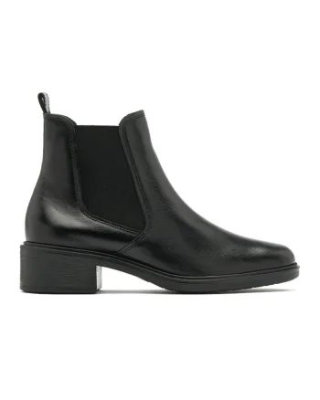 Ghete Chelsea de piele, Negru