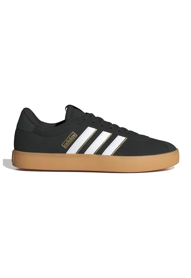 Pantofi sport din piele intoarsa VL Court 3.0, Negru/Alb optic