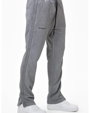 Pantaloni de trening cu croiala lejera si snur, Gri
