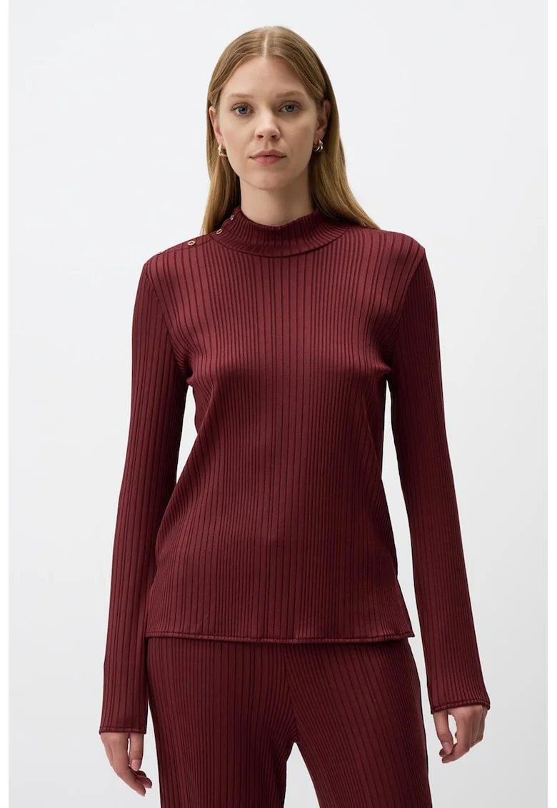 Bluza cu aspect striat, Visiniu