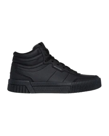 Pantofi sport high-top de piele ecologica, Negru