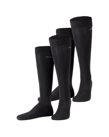Set de sosete unisex lungi pana la genunchi - 2 perechi, Negru