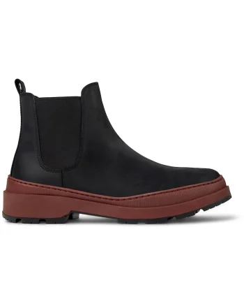 Ghete de piele nabuc Brutus Trek, Negru