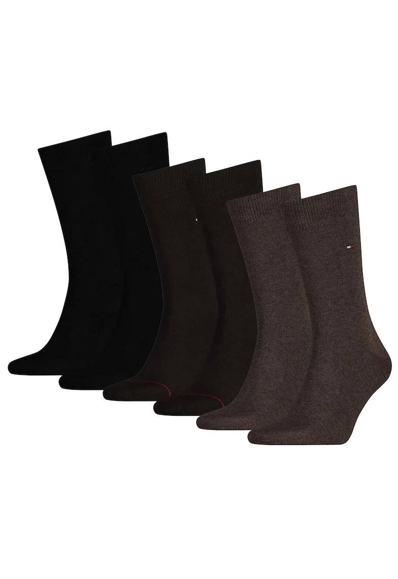Set de sosete lungi - 6 perechi, Maro inchis/Negru/Maro
