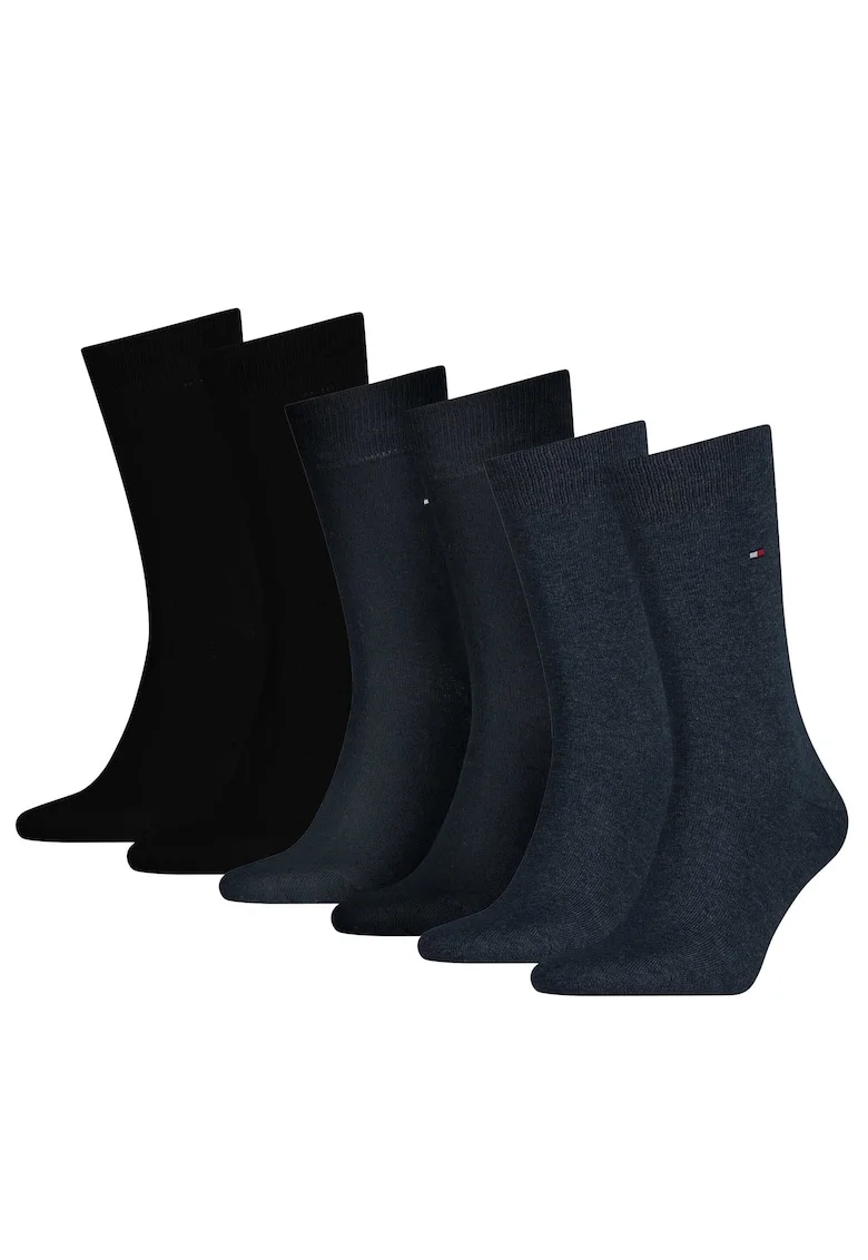 Set de sosete lungi - 6 perechi, Negru/Albastru inchis/Albastru
