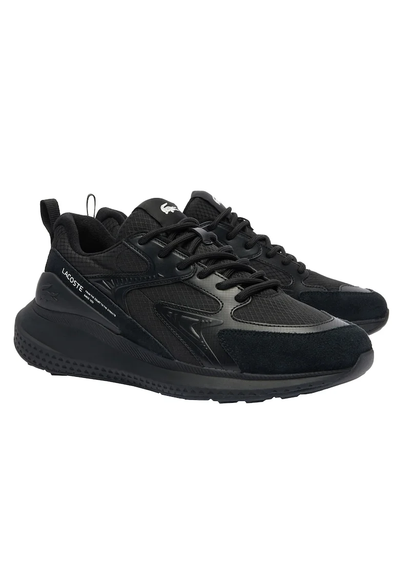 Pantofi psort de piele ecologica si piele intoarsa L003 Eco Core Active, Negru