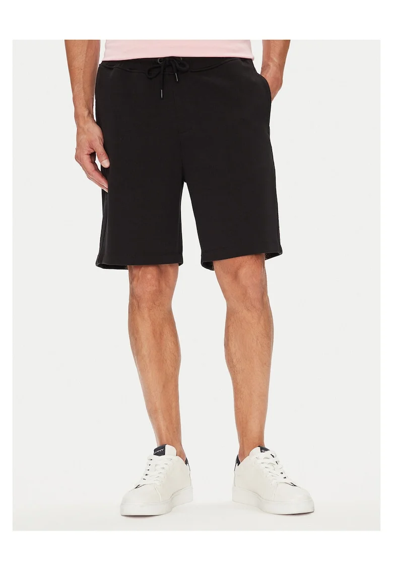 Pantaloni scurti sport barbati  negru, 100% bumbac,