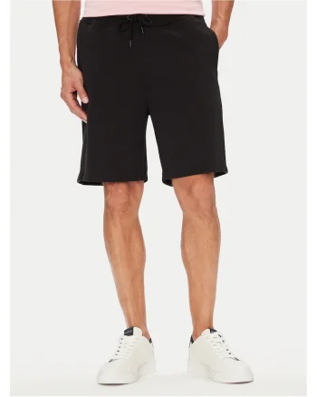 Pantaloni scurti sport barbati  negru, 100% bumbac,