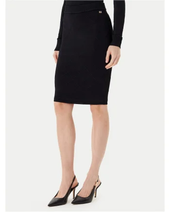 Fusta Midi de dama  neagra, fabricata din material de calitate