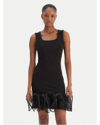 Rochie de cocktail dama  neagra, fabricata din material de calitate