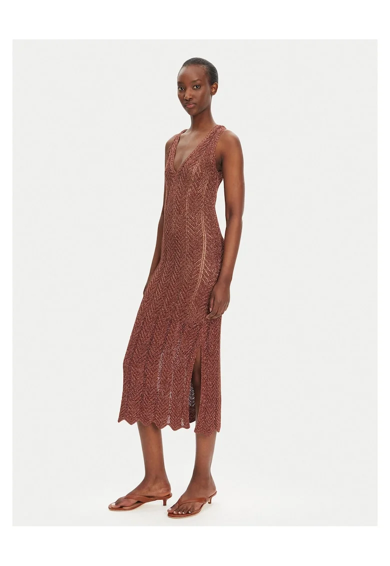 Rochie tricotata de dama  maro,