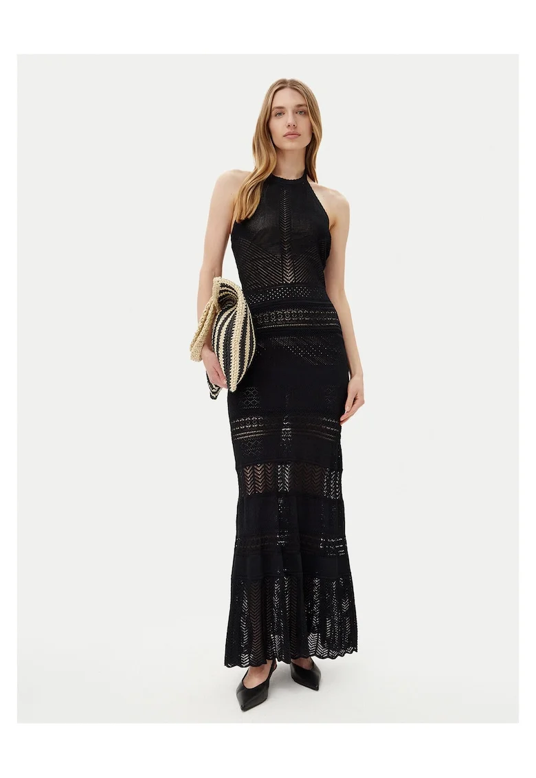 Rochie dama  negru, tricotata