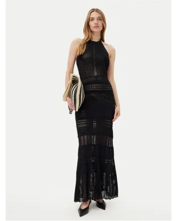 Rochie dama  negru, tricotata