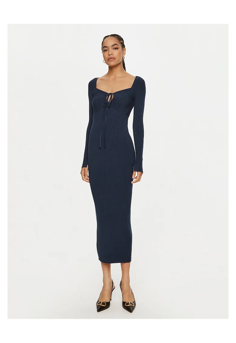 Rochie tricotata de dama  bleumarin
