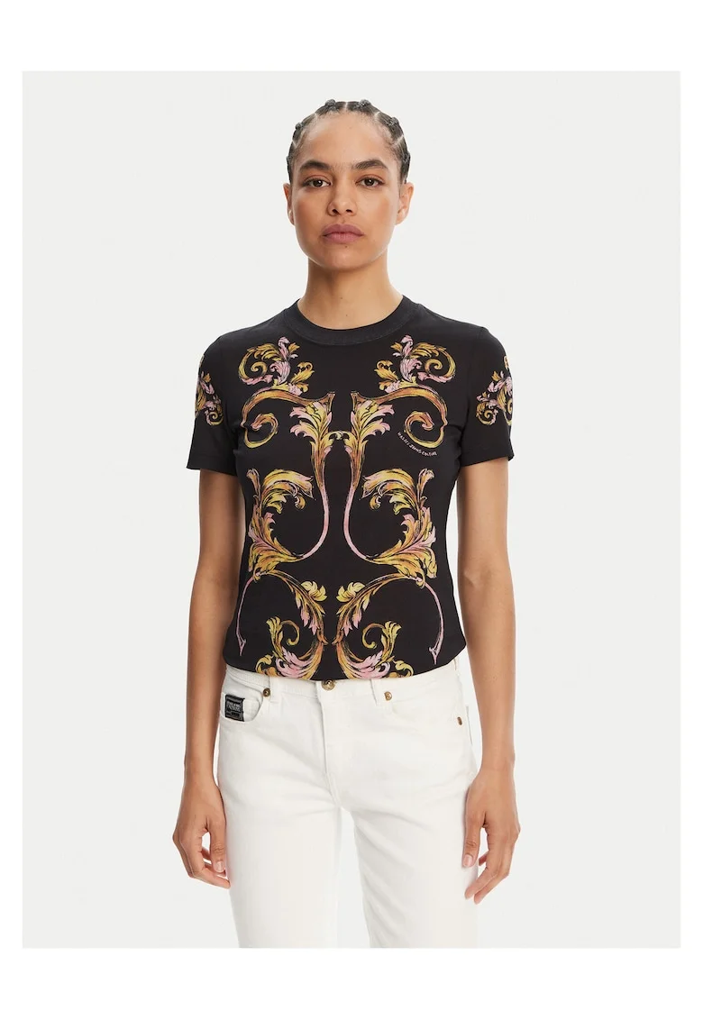 Tricou dama,  auriu, negru