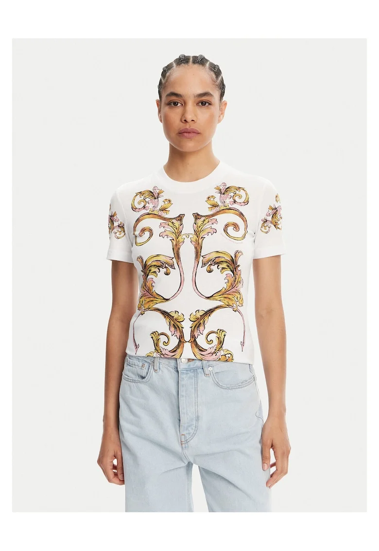 Tricou dama  alb, bumbac
