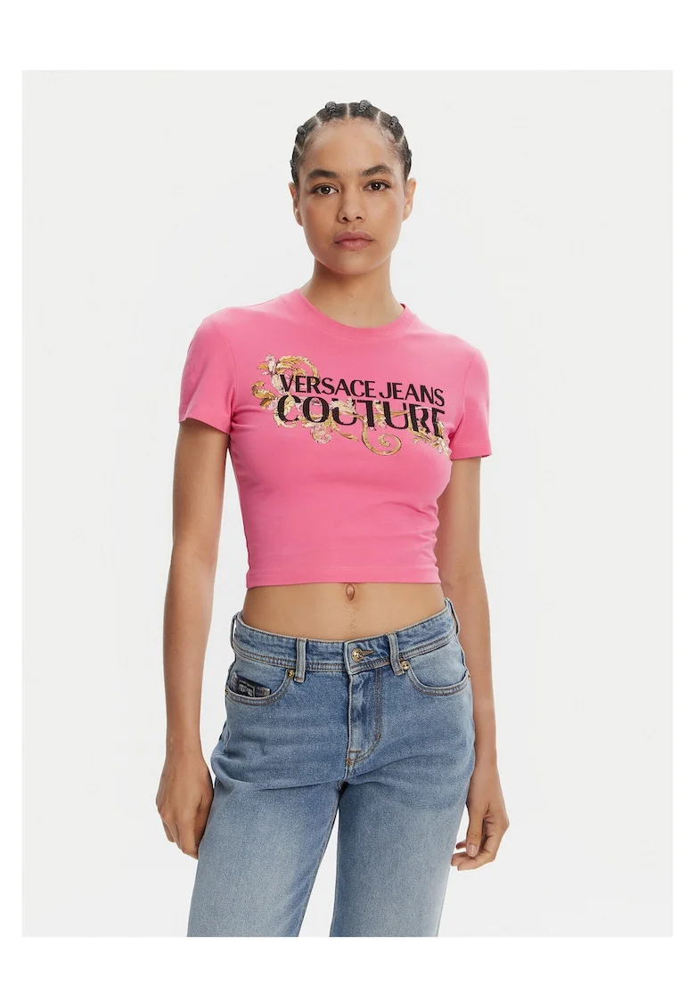 Tricou dama  culoarea roz, bumbac