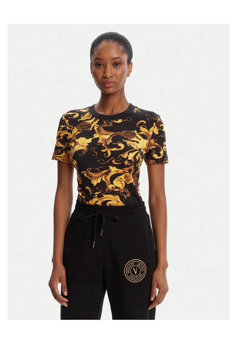 Tricou dama,  Negru/Auriu