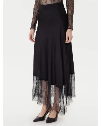 Fusta Midi,  neagra, femei,