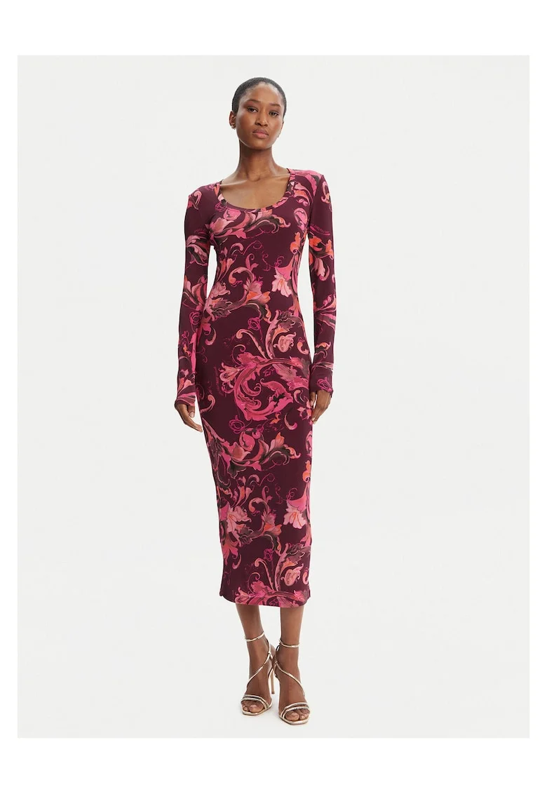 Rochie casual dama  bordo
