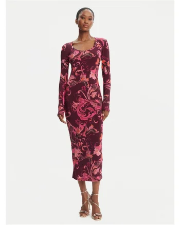 Rochie casual dama  bordo