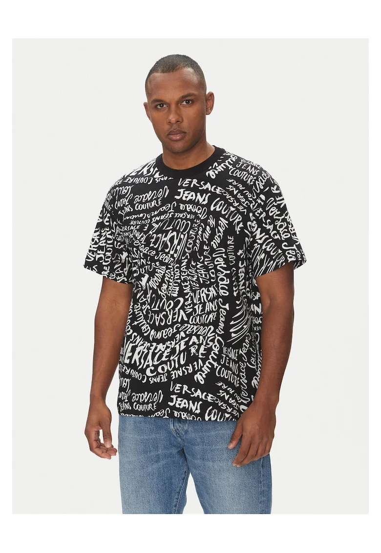 Tricou barbati Versace, negru, bumbac
