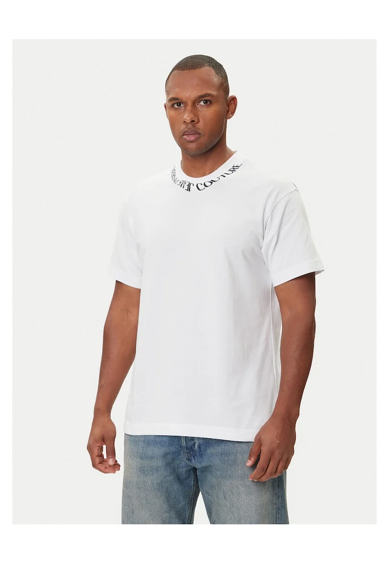 Tricou barbati alb,  bumbac