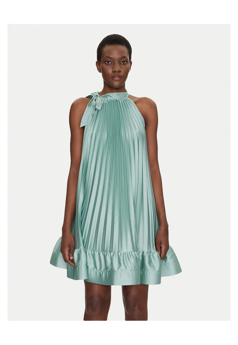 Rochie de cocktail  verde, fabricata din material de calitate