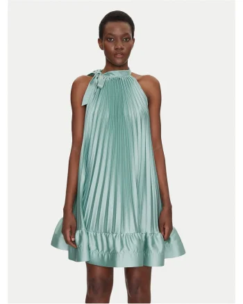 Rochie de cocktail  verde, fabricata din material de calitate