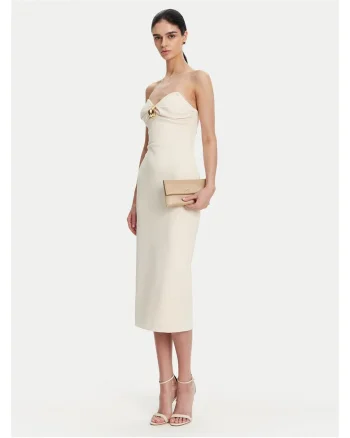 Rochie de cocktail dama  culoare ecru