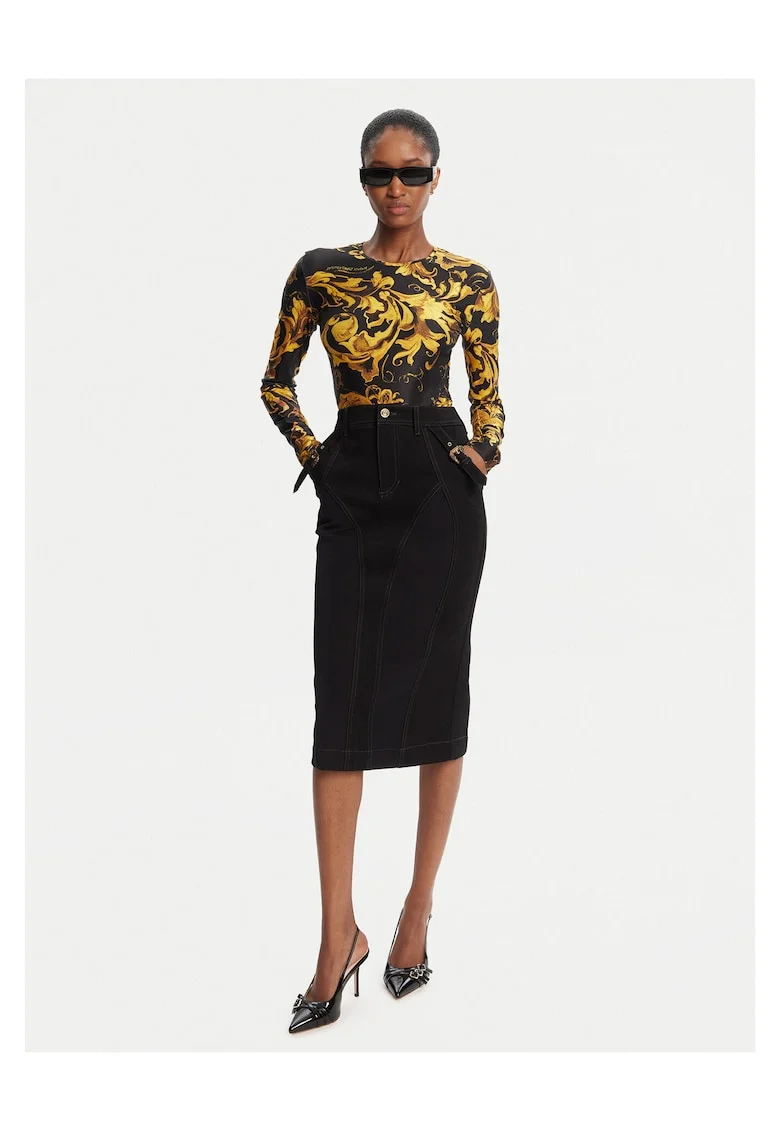 Fusta de blugi,  neagra