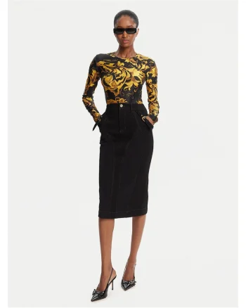 Fusta de blugi,  neagra