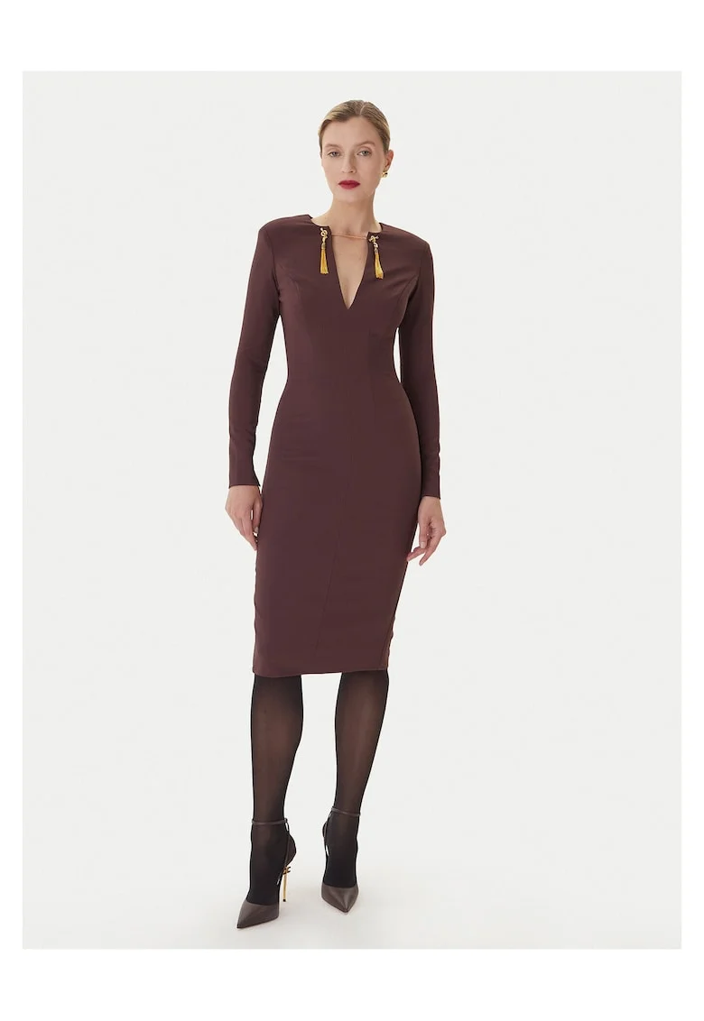 Rochie de cocktail,  visiniu, dama