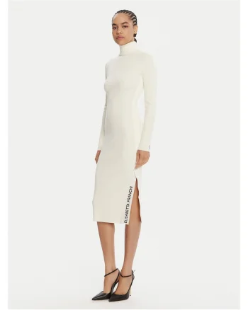 Rochie dama  tricotata, ecru