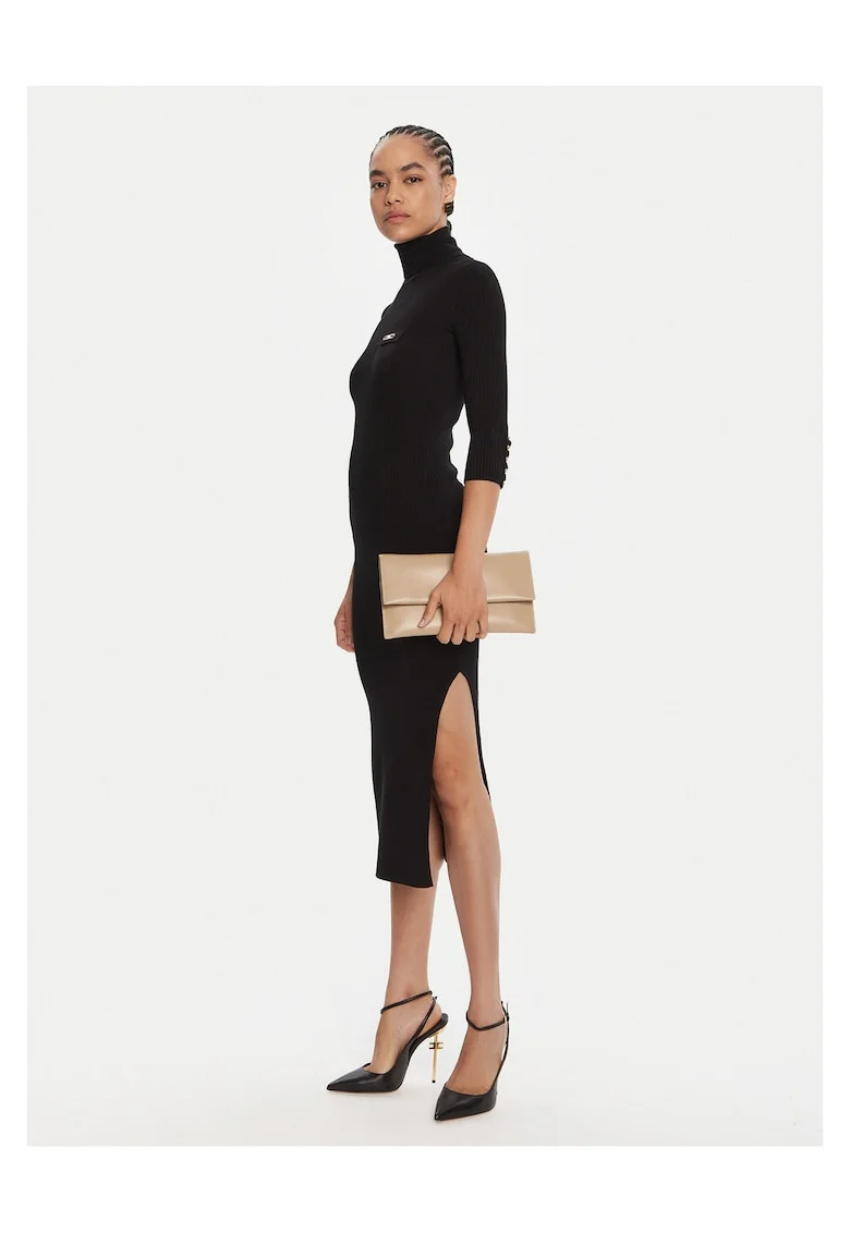 Rochie,  tricotata, negru