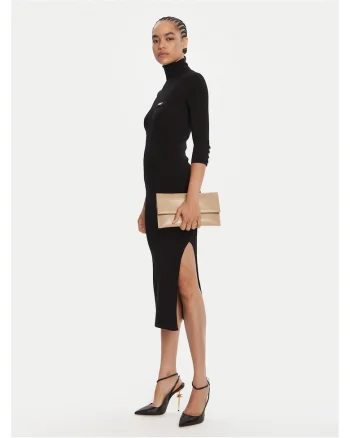 Rochie,  tricotata, negru