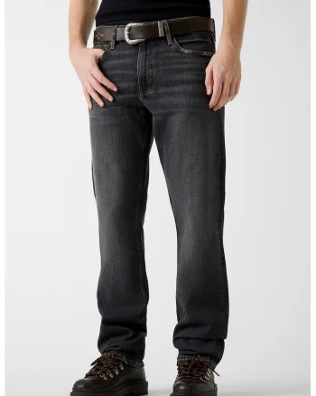Blugi relaxed fit cu croiala dreapta, Gri antracit