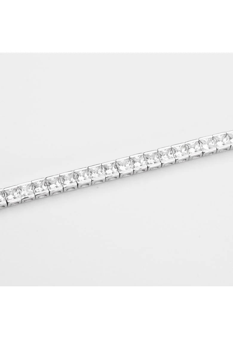 Bratara unisex  argint 925, ajustabila, cristale Zirconia, 9.77g