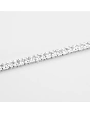 Bratara unisex  argint 925, ajustabila, cristale Zirconia, 9.77g