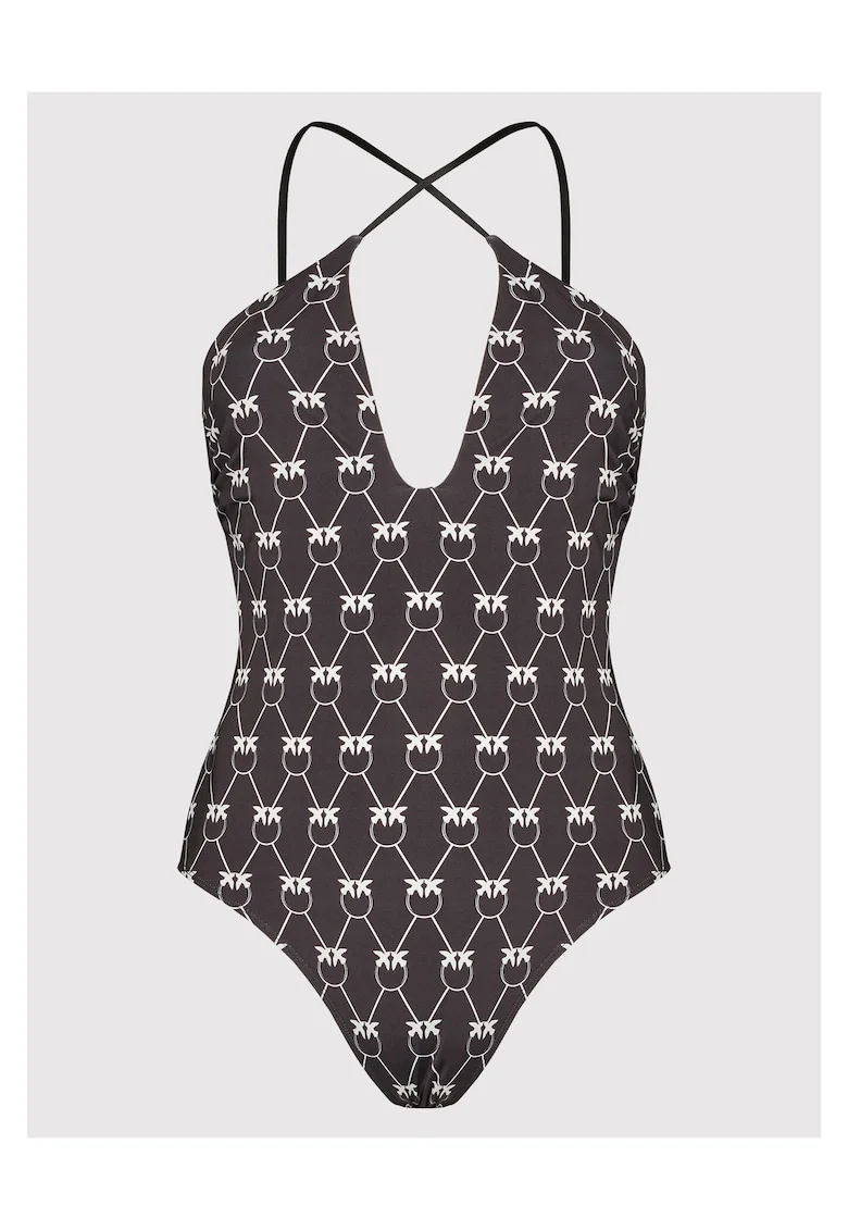 Costum de baie dama  negru/alb,