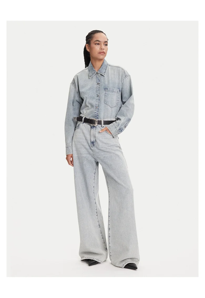 Camasa din denim pentru femei  albastru