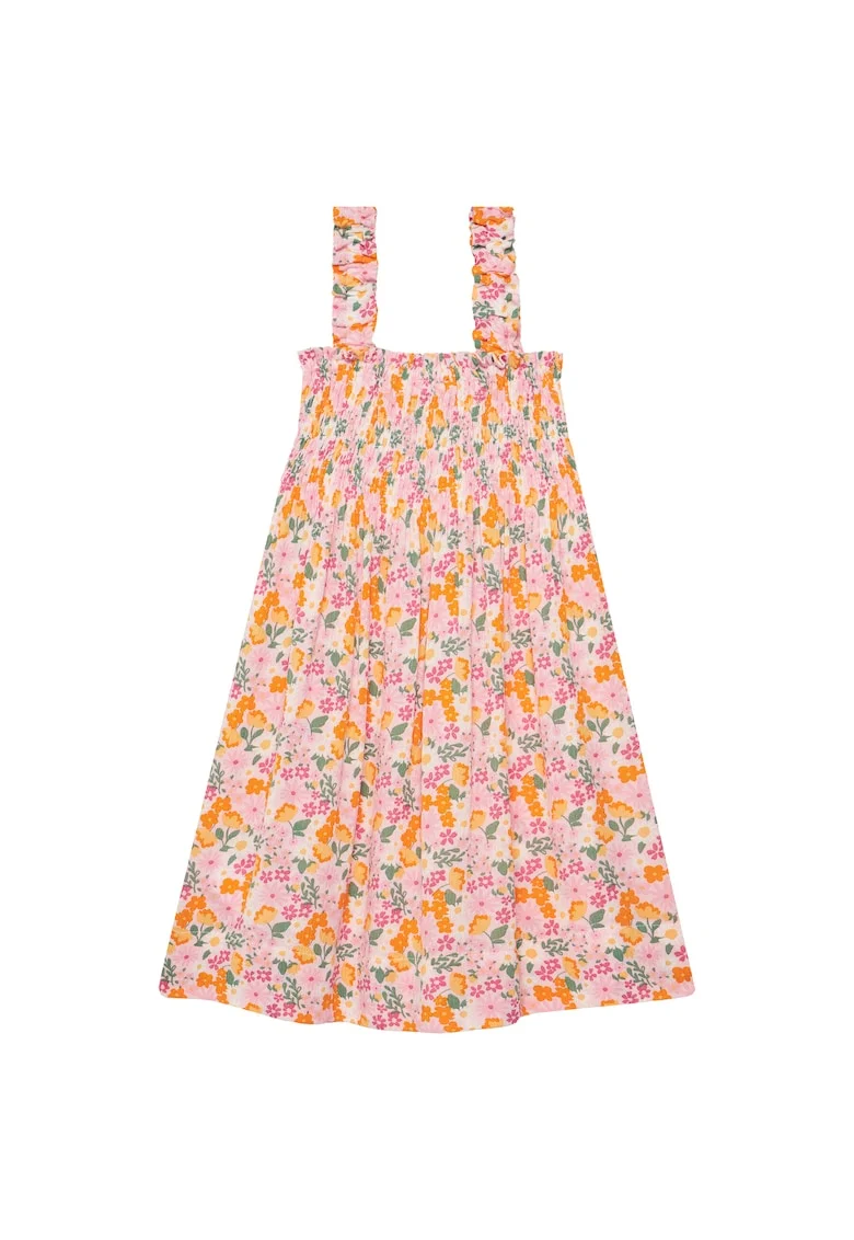 Rochie fete,  Multicolor, Floral, De vara