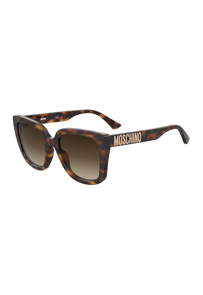 Love  Ochelari de soare patrati cu aspect tortoise, Maro inchis/Maro scortisoara