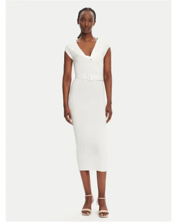Rochie  alb, tricotata