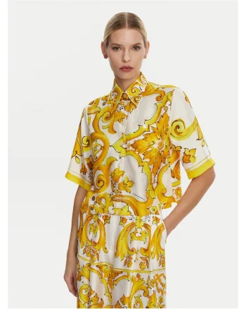 Camasa de dama Dolce Gabbana, galbena,