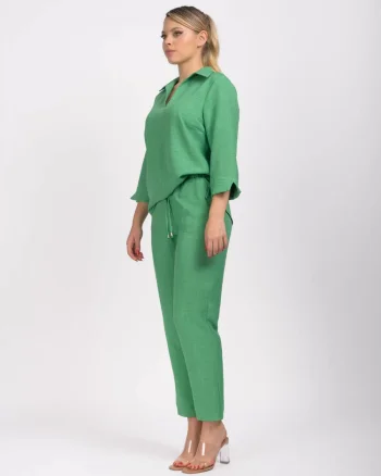 Bluza dama verde din vascoza