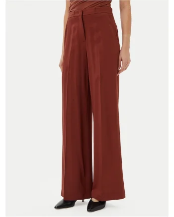 Pantaloni dama,  maro, stofa